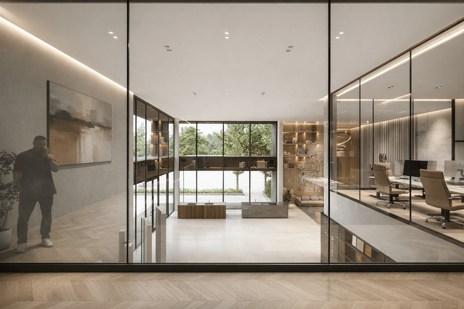 Premium furniture in architectural setting